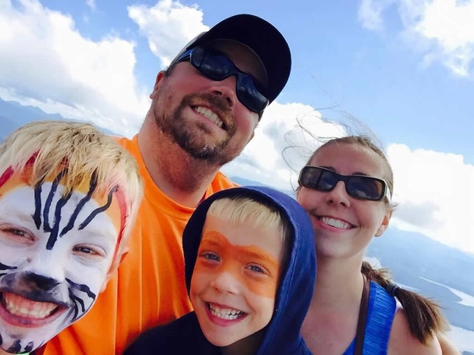 Chris, Laura, Wyatt and Riley enjoying what they love the most, the outdoors!